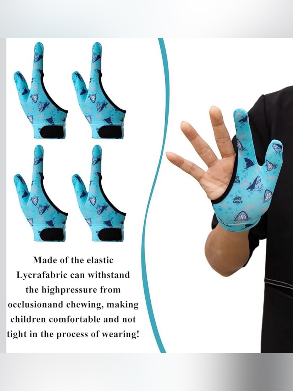 Shark Print Thumb Sucking Guard
